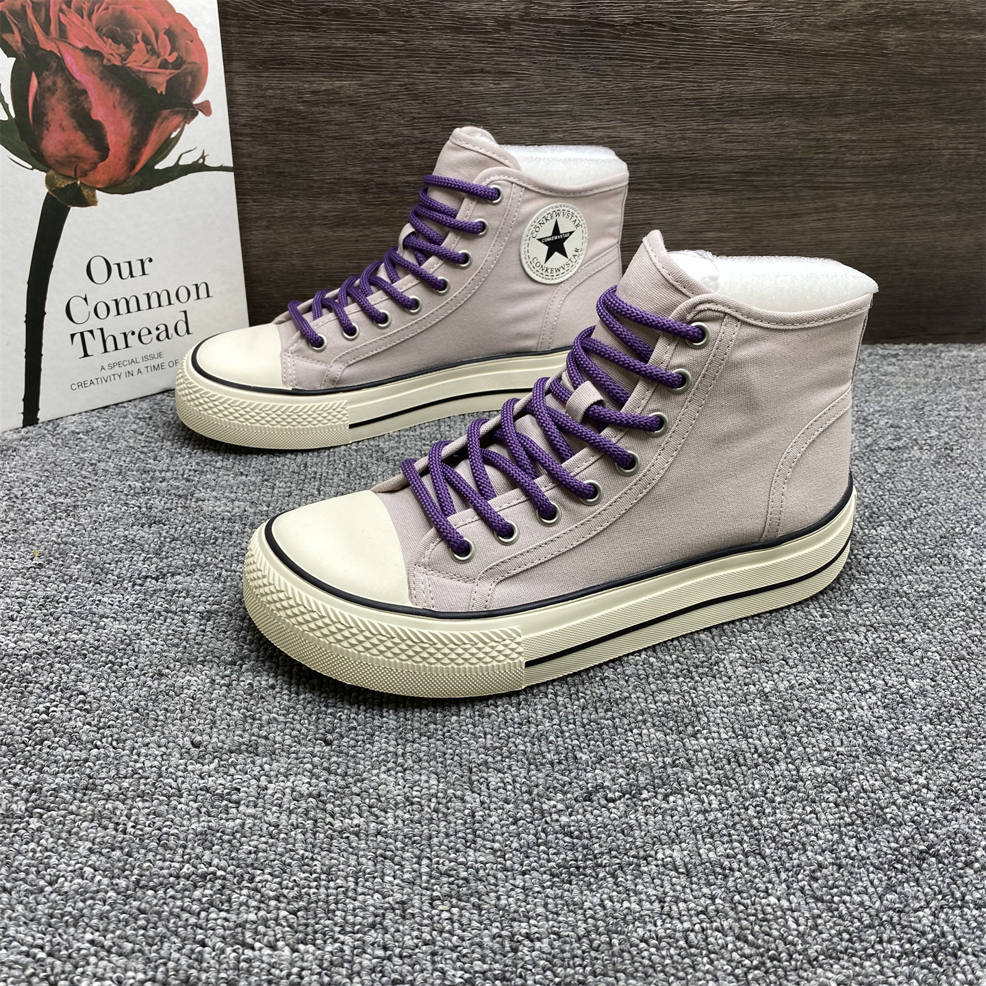 撤柜尾货女春夏百搭高帮帆布鞋