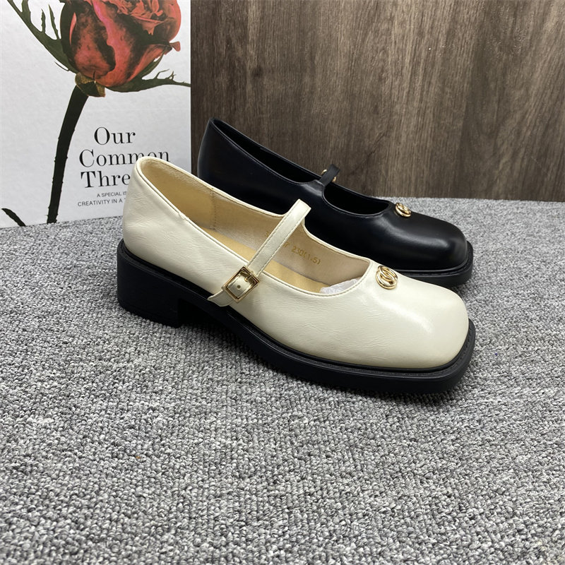 撤柜处理女鞋子2025春夏新款真皮鞋垫单鞋方头低跟玛丽珍小皮鞋女,女鞋,浅口单鞋,淘宝优惠券,粉丝福利购,淘宝优惠卷