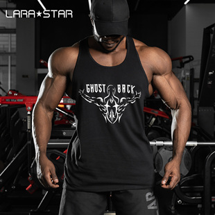 劳拉之星LS1085鬼背系列宽松无袖 撸铁训练健身背心