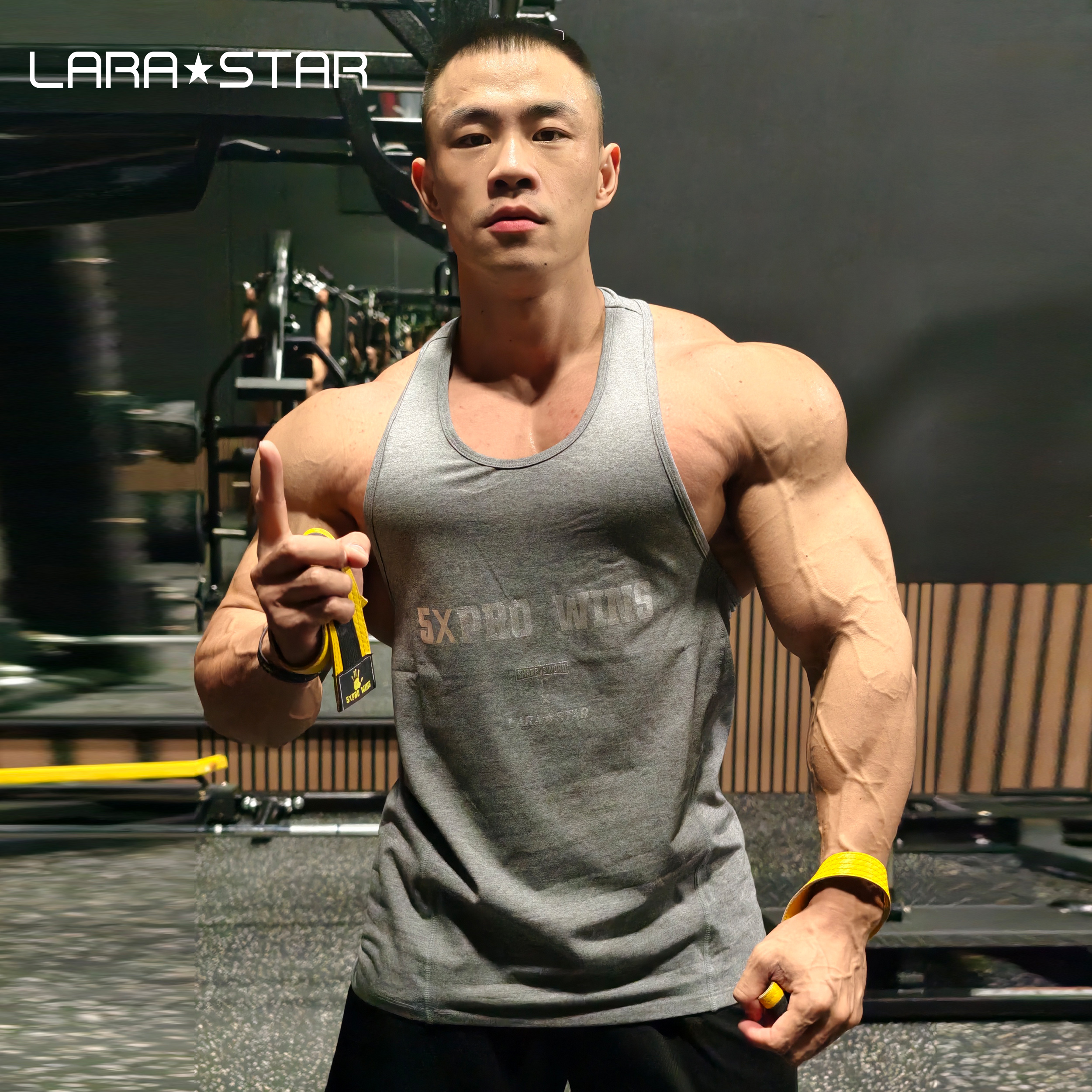 劳拉之星冠军系列健身无袖T恤