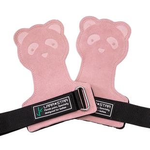 劳拉之星0734动物系助力带女健身硬拉手套牛皮护手掌引体防滑护腕