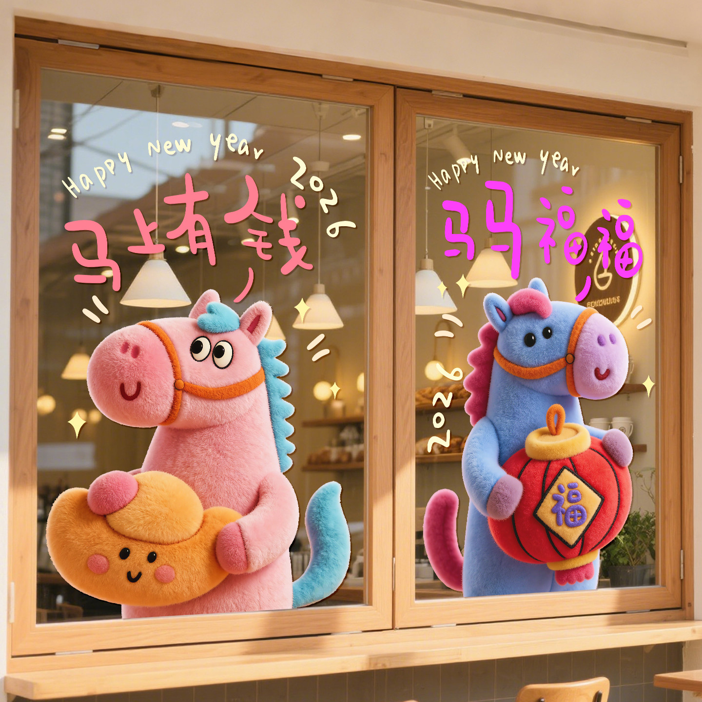 2026新年装饰贴纸静电马年窗花财运加马入户玻璃门贴布置春节贴画,节庆用品/礼品,喜字/剪纸/贴纸,淘宝优惠券,粉丝福利购,淘宝优惠卷
