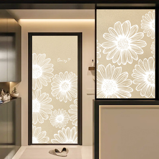 浴室防窥玻璃贴膜新款玻璃门贴纸装饰品静电贴画透光不透人墙贴膜