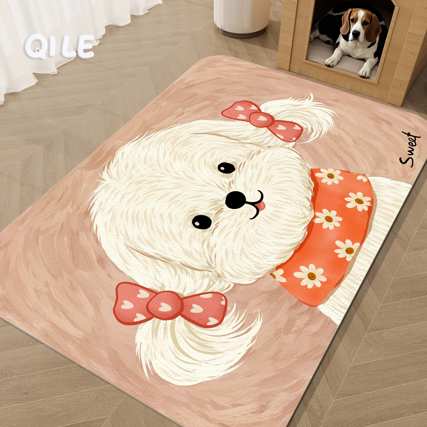 宠物用pvc防水防尿地垫狗狗围栏垫子狗窝防滑塑料地毯免打理地垫