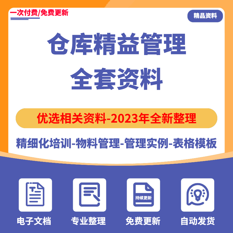 仓库精益管理PPT仓管员岗位规划方法物料精细化培训方案全套资料