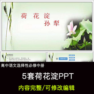 高中语文教育课件 荷花淀 PPT模板成品公开课幻灯片