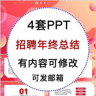 企业公司人力资源行政招聘年终总结汇报PPT模板新年工作计划