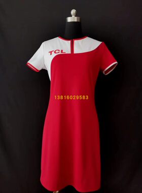 订做销售员短袖衣套装女夏季TCL家电饮料牛奶促销员工作服装定制