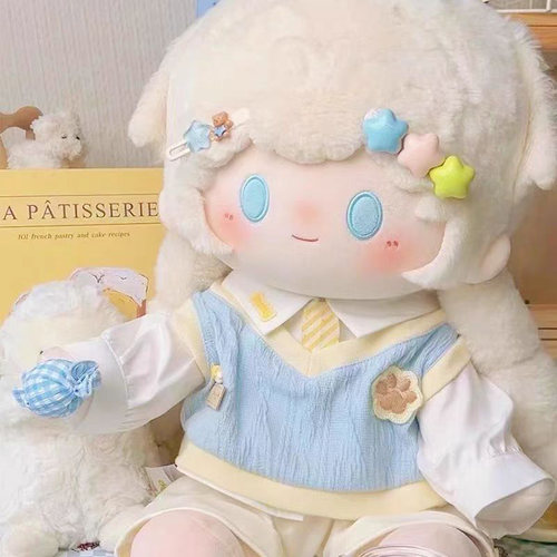 40cm坐姿娃衣棉花娃娃衣服学院风