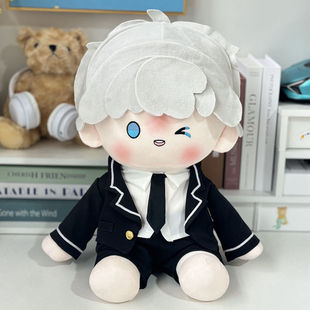 40cm娃衣棉花娃娃衣服一番赏玩偶公仔男娃原创配饰坐姿制服西装