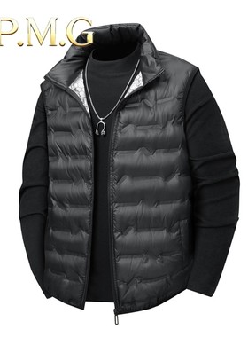 JPMG男羽绒棉马甲2025新款石墨烯锁温冬季保暖坎肩背心百搭上衣