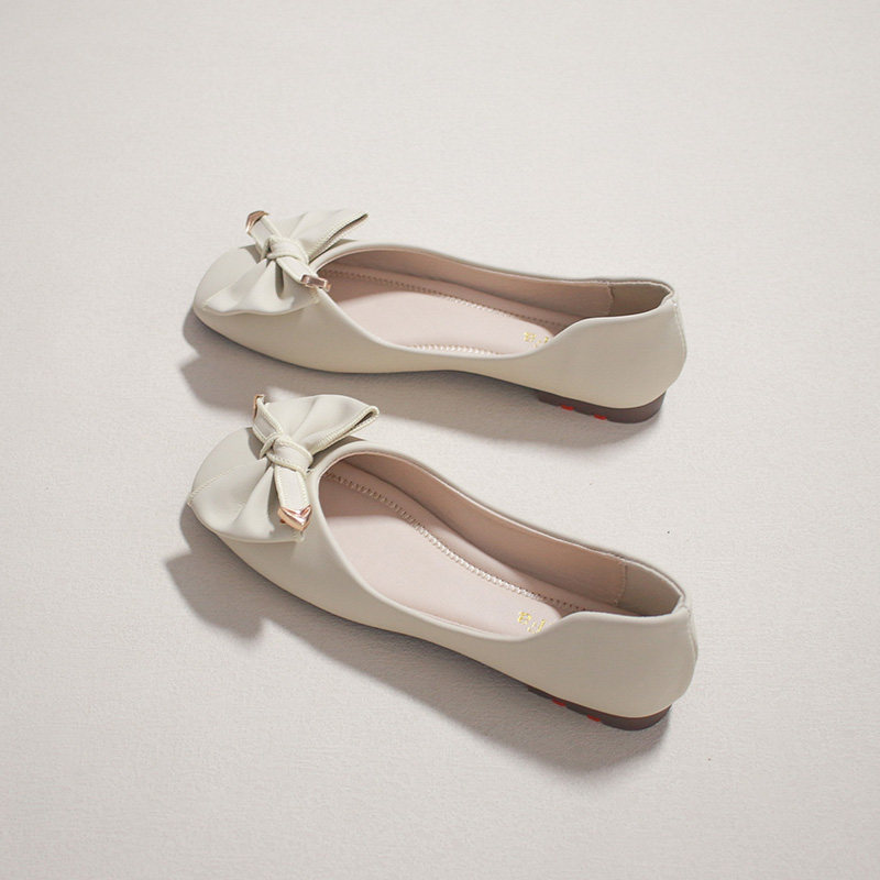 单鞋女2023年新款春秋季仙女温柔低跟平底百搭配裙子的晚晚风浅口,女鞋,浅口单鞋,淘宝优惠券,粉丝福利购,淘宝优惠卷