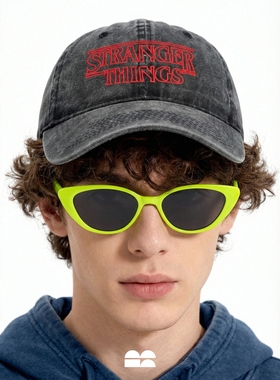 Stranger怪奇物语帽子棒球帽水洗做旧鸭舌刺绣同款Things