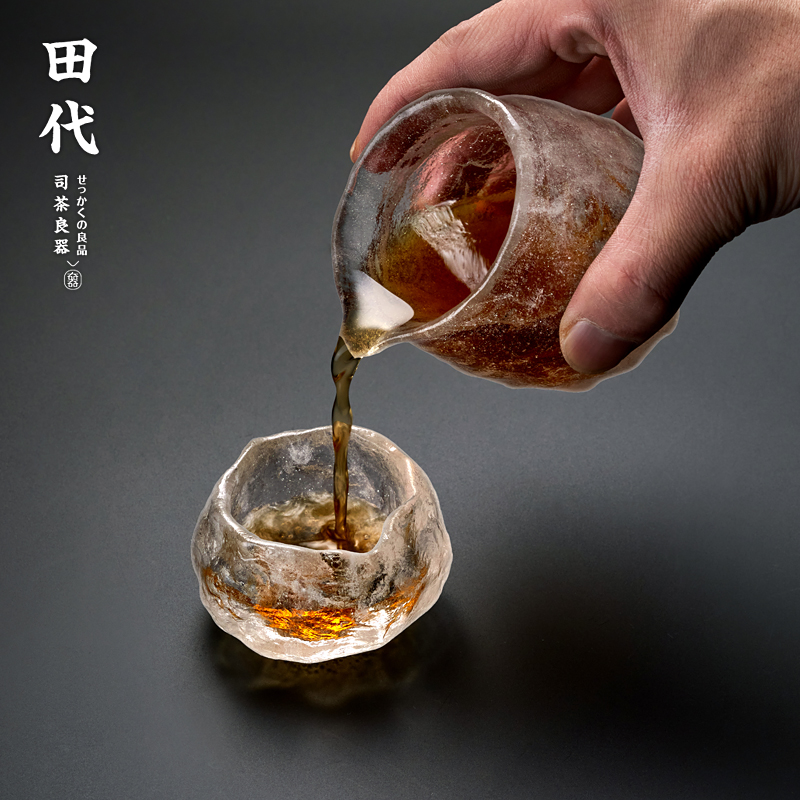 日式琉璃公道杯 冰冻烧雪融公杯茶海功夫茶道茶具配件匀杯分茶器