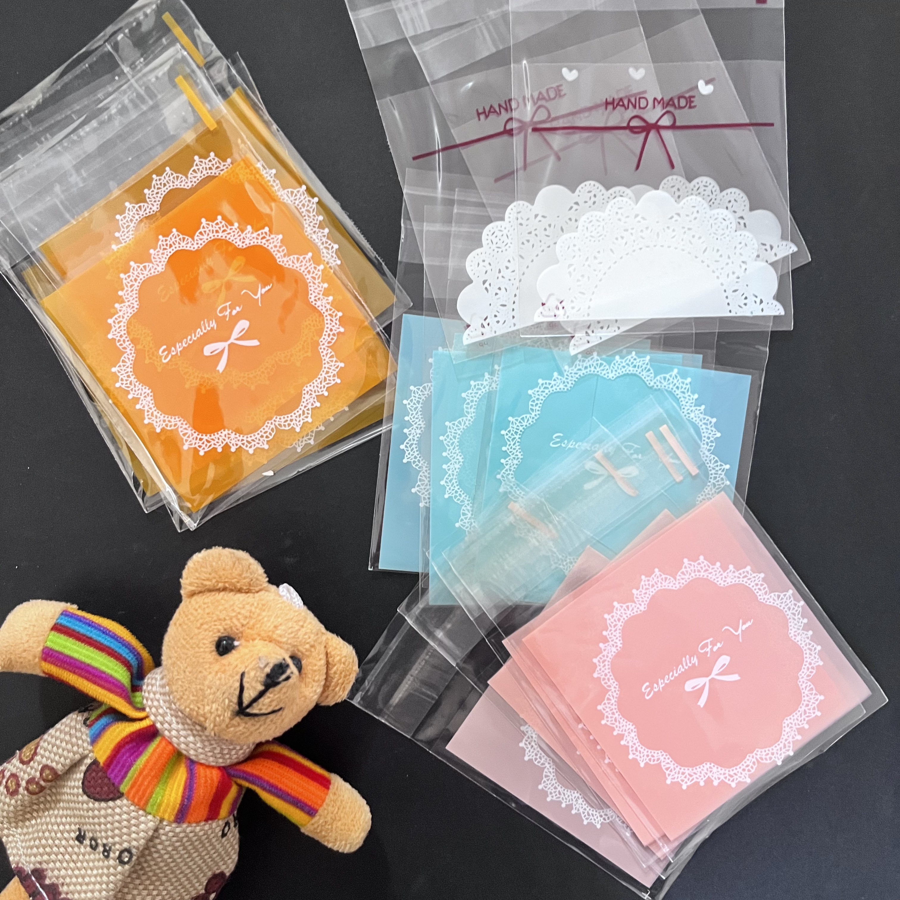 透明食品自粘袋自封包装袋烘焙袋迷你小号饰品谷子塑料小袋子50个