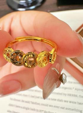 「轻金集」钱多多招财铜钱戒指新中式国潮碎碎冰五帝币时尚CNC女