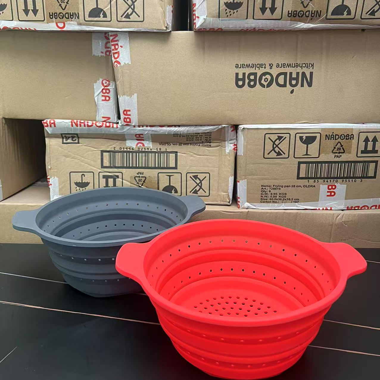 食品级硅胶折叠沥水篮