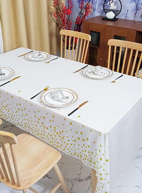 生日桌布一次性儿童party派对ins风布置装饰幼儿园塑料长方形台布