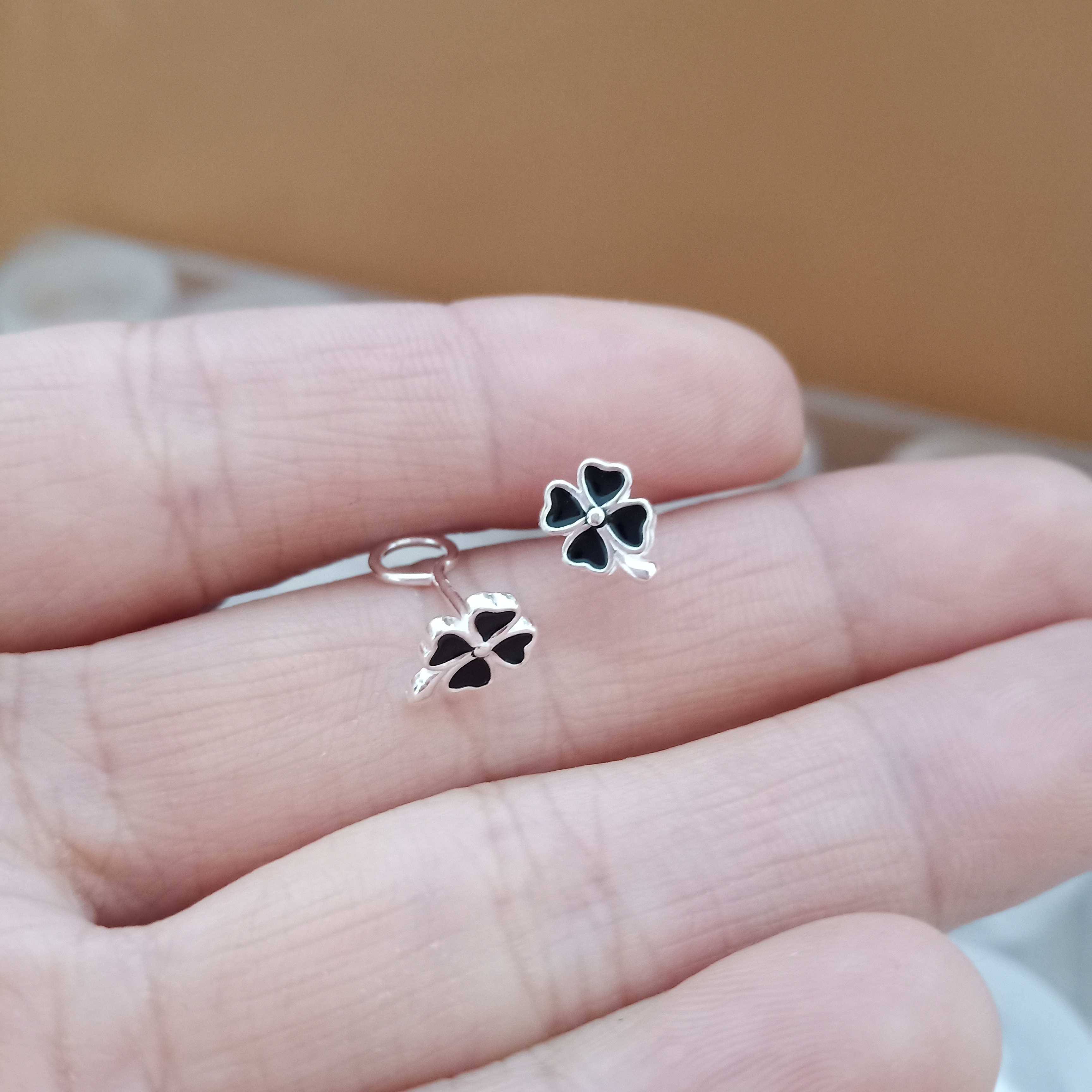 幸运草防过敏新款潮日韩风耳钉