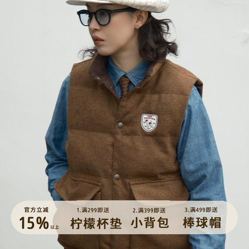 777TRIPLESEVEN复古宽松羽绒马甲