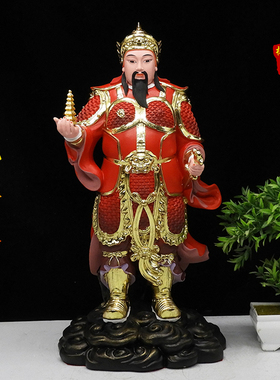 树脂站像托塔天王19寸托塔李天王神像12寸树脂佛像 16寸李靖神像