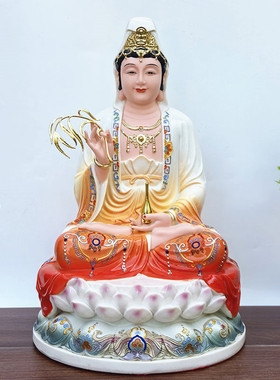 观音佛像观音菩萨佛像彩绘南海新款观音菩萨像极彩画观音佛像