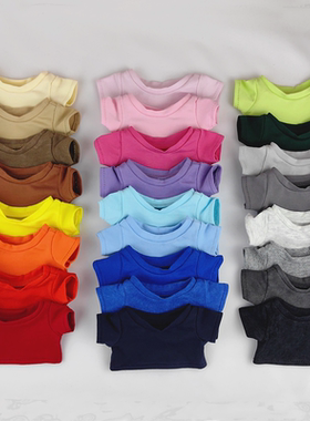 可定制娃衣棉花娃娃T恤10cm15cm20cm40cm拉布布公仔海星体短袖Tee