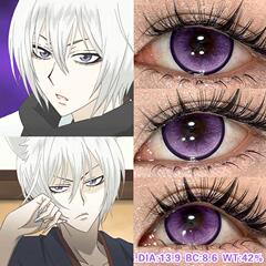 巴卫cos美瞳元气少女缘结神年抛大直径紫色显色yukion水水紫晶ah