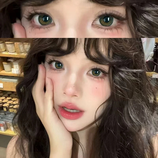 格陵兰苔原美瞳年抛大直径绿色混血款三明治夹层工艺隐形眼镜DTB