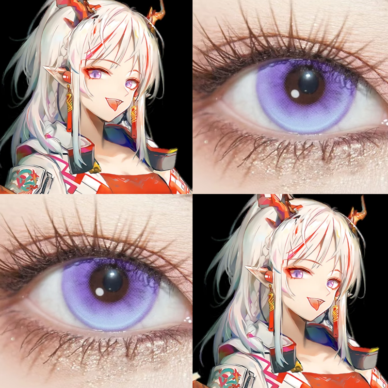 明日方舟年cos美瞳半年抛混血大小直径紫色漫展coplay隐形眼镜WPW