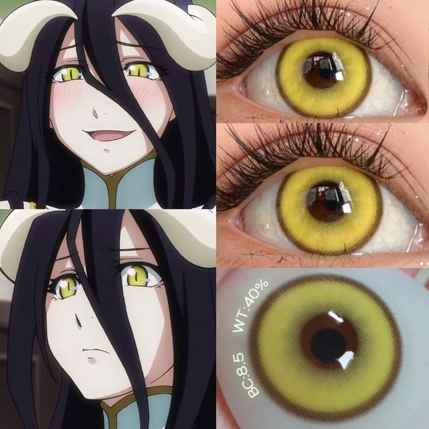 雅儿贝德cos美瞳半年抛overlord不死者之王金色显色女魔法金棕ah