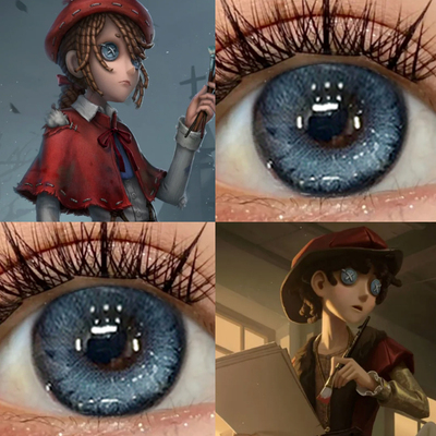 第五人格画家cos美瞳半年抛蓝色显色混血漫展彩色隐形眼镜年抛2PW