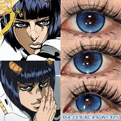 布加拉提cos美瞳蓝色jojo的奇妙冒险年抛大直径yukion水水冰月ah