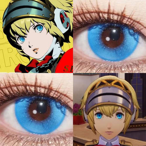 埃癸斯cos美瞳女神异闻录3p3r蓝色小大直径正品隐形眼镜漫展佳AH