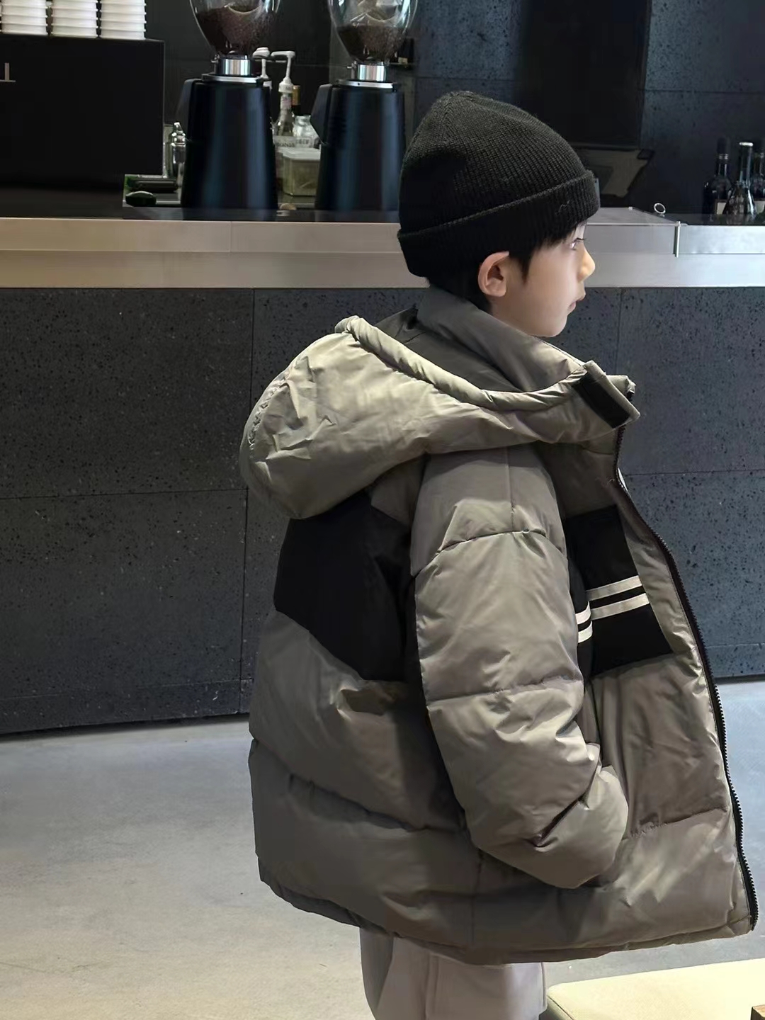 实体同步儿童轻薄羽绒服外套冬季新款中童加厚男孩洋派韩版潮