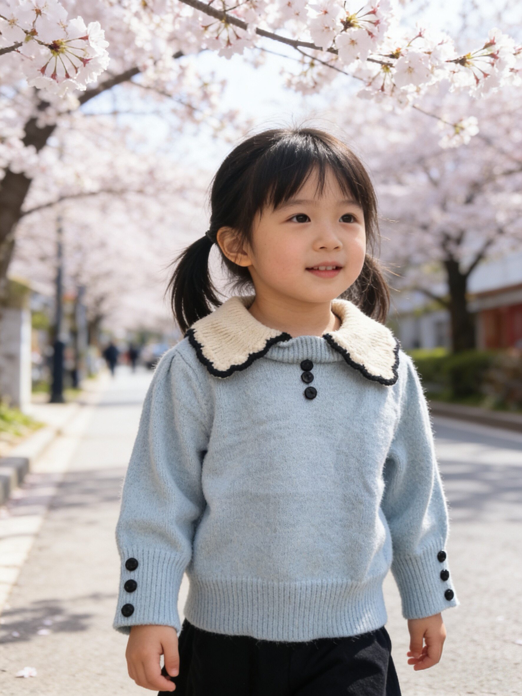 女小童翻领毛衣2026春季新款洋气时髦儿童针织衫宝宝周岁生日裙子
