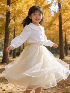 童装女中大童网纱裙春秋装儿童半身裙2026新款小女孩蓬蓬公主裙子