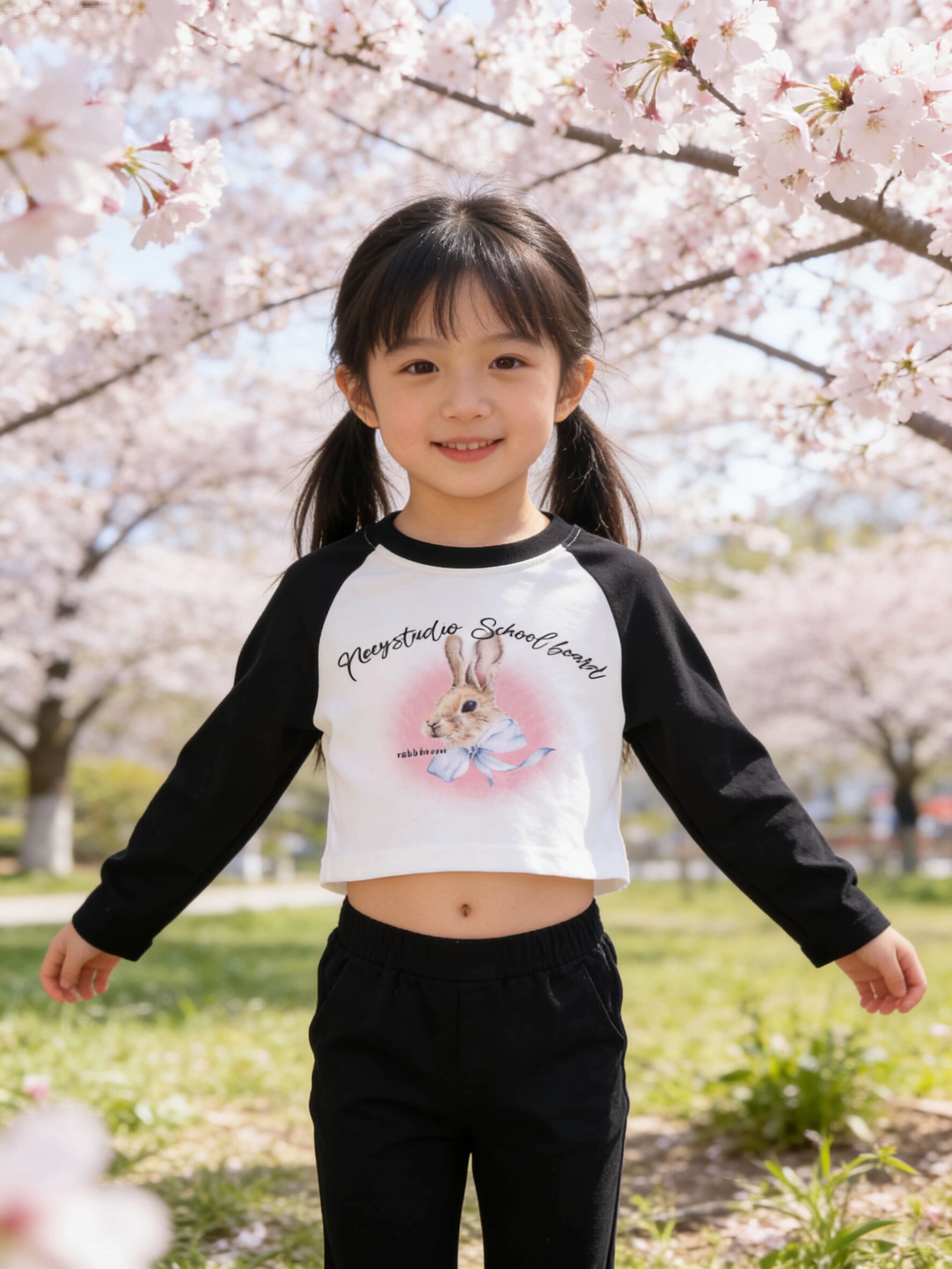 女中童2026款美式长袖T恤女宝宝春款洋气儿童修身甜辣内搭辣妹T恤