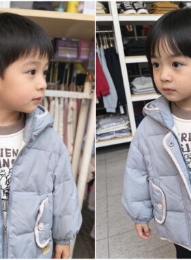 2026新款男女小童冬装休闲保暖羽绒服外套女宝宝羽绒服保暖服