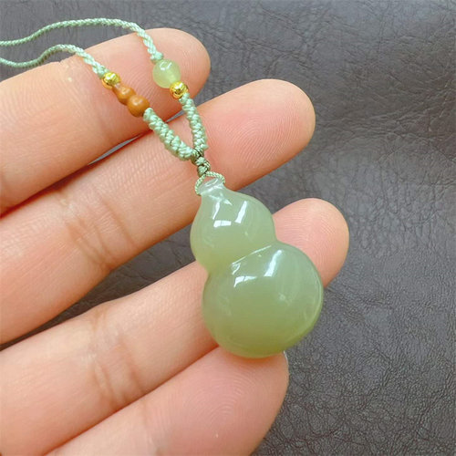 和田玉葫芦吊坠福禄玉石挂件项链