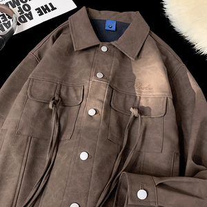 2024秋冬皮衣外套机车外套飞行服皮夹克 JK02-P148图片