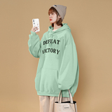 2024秋冬加绒加厚连帽卫衣潮流宽松连帽外套W9906-P40加绒P45，女装短外套，星座414-3