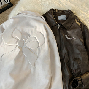 2024秋冬皮衣外套机车外套飞行服皮夹克 JK03-P148图片
