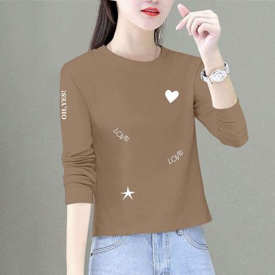 长袖通勤常规印花纯棉女