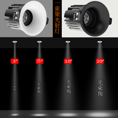 弧面一束聚光射灯小角度光束角