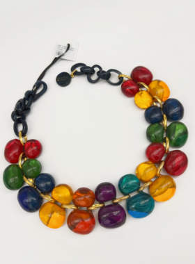 现货法国多米尼克Dominique Denaive彩色葡萄项链