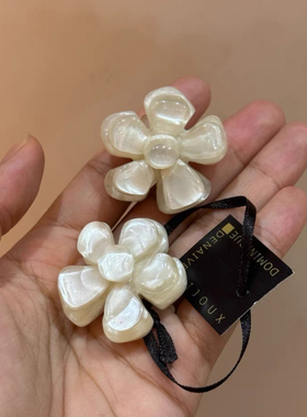 法国设计dominique denaive25ss香草白浪漫花朵耳夹耳饰耳环女