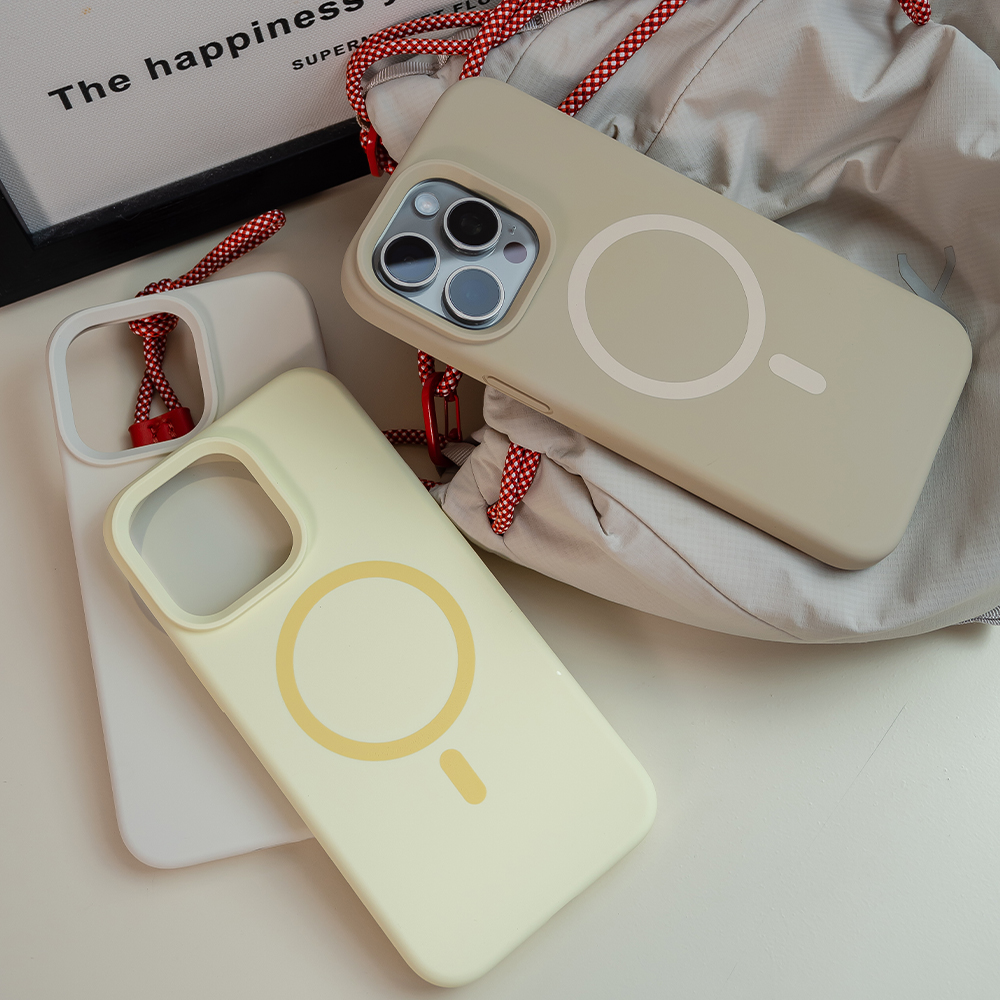 千久iphone15promax手机壳适用苹果15pro液态硅胶14pro保护套Max撞色强力磁吸13多巴胺卡其色全包防摔滑新款