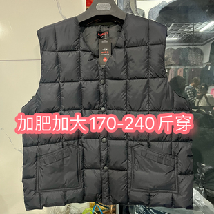 特大码马甲肥爸爸羽绒棉棉服加肥男士中年爸爸冬棉坎肩马夹背心