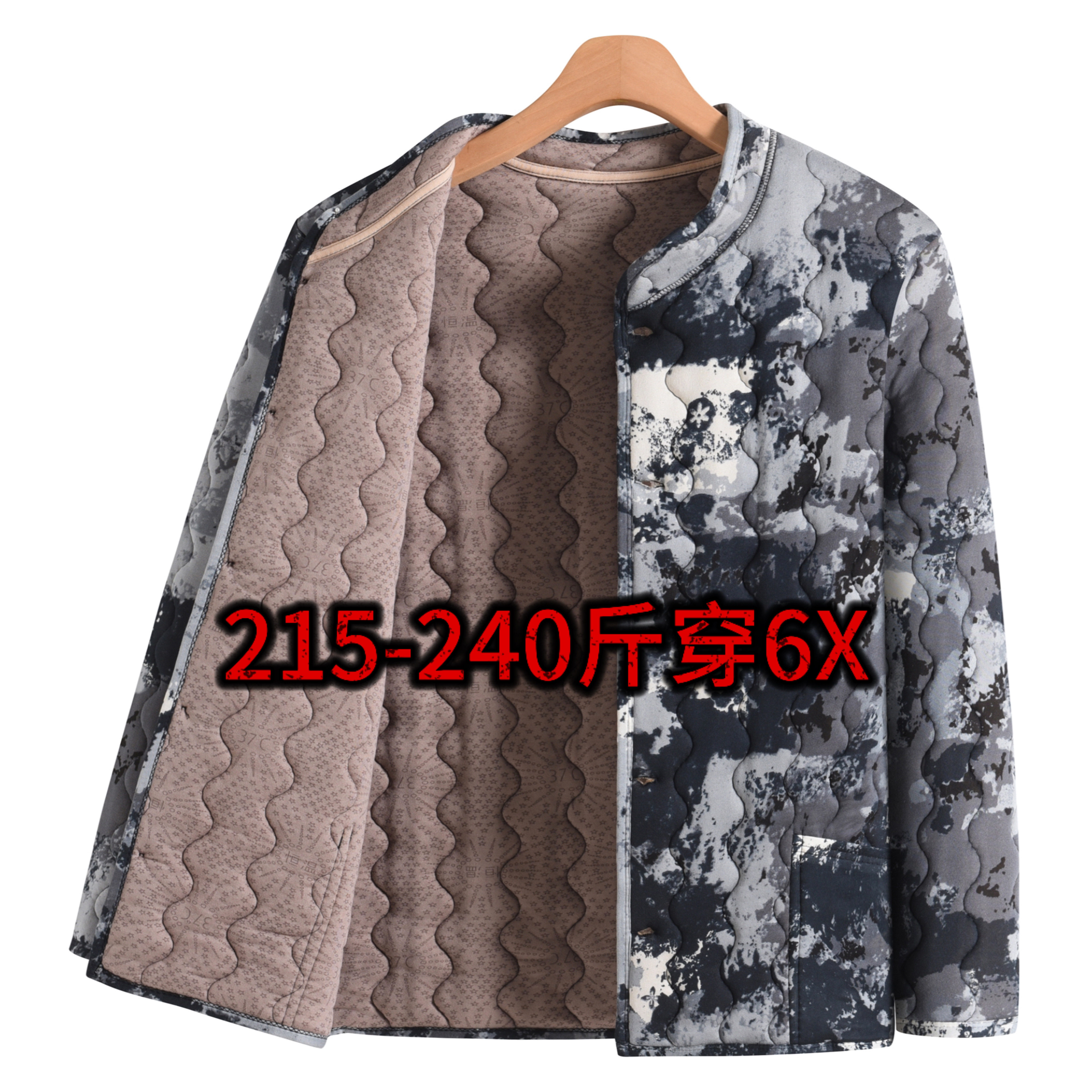 200斤240斤秋冬加厚驼绒迷彩棉袄男加肥大码棉衣棉服工装外套中年,男装,棉衣,淘宝优惠券,粉丝福利购,淘宝优惠卷